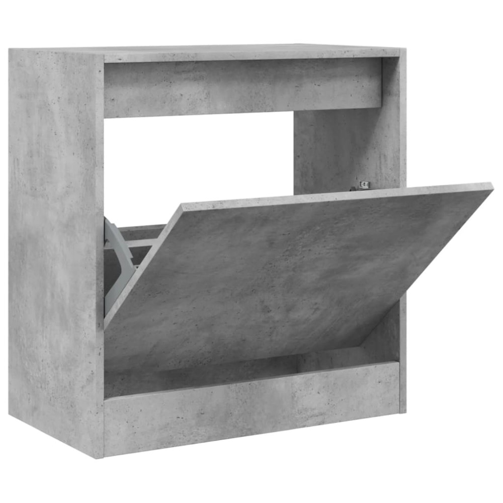 vidaXL Παπουτσοθήκη Γκρι Σκυροδέματος 60x34x63,5εκ. Επεξεργασμένο Ξύλο