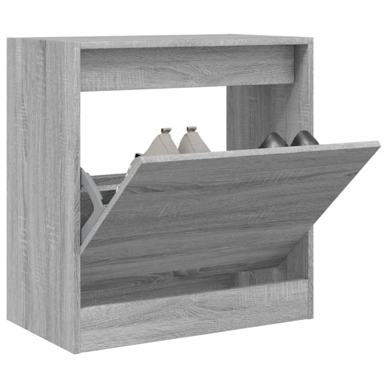 vidaXL Παπουτσοθήκη Γκρι Sonoma 60x34x63,5 εκ. από Επεξεργ. Ξύλο