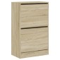 vidaXL Παπουτσοθήκη Sonoma Δρυς 60x34x96,5 εκ. από Επεξεργασμένο Ξύλο