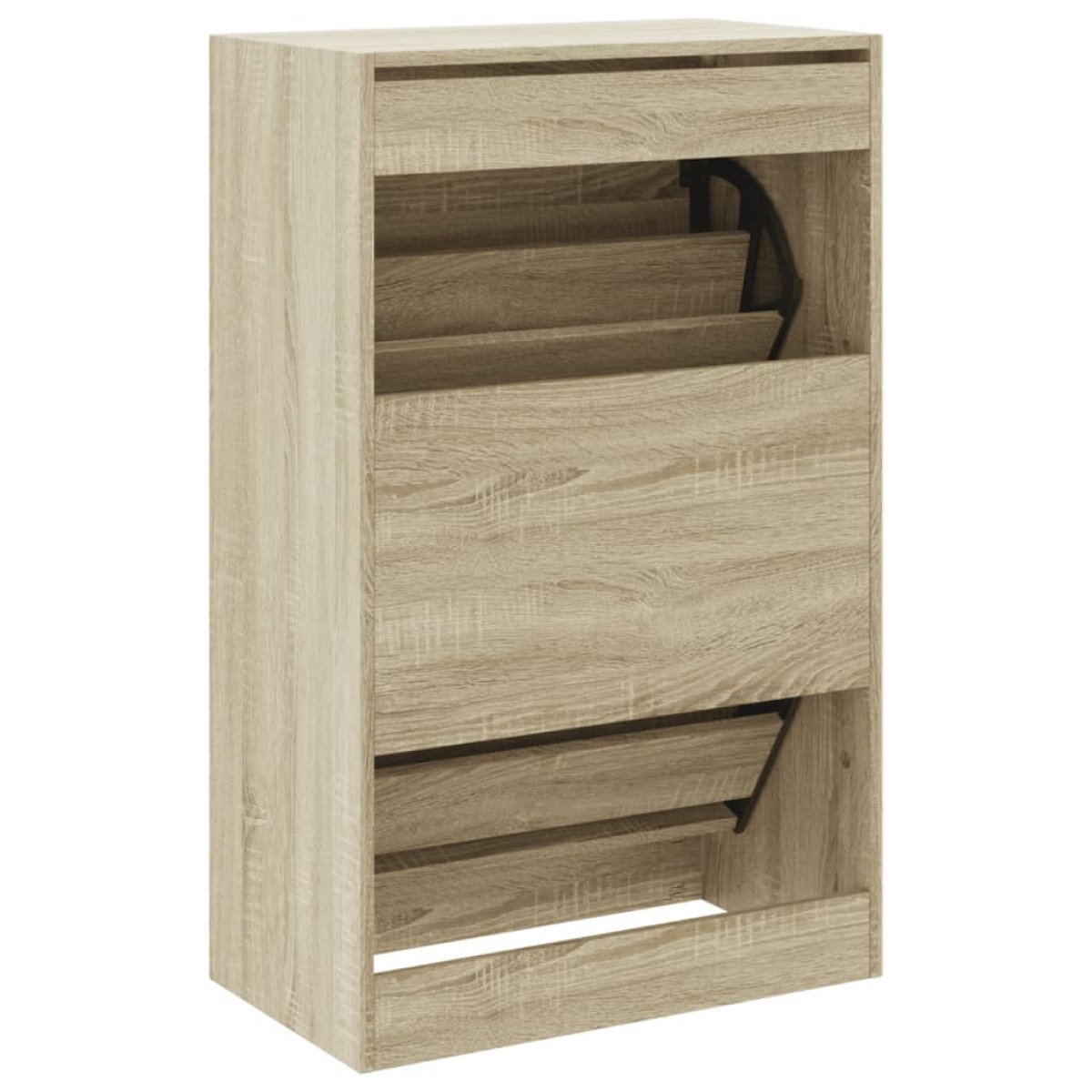 vidaXL Παπουτσοθήκη Sonoma Δρυς 60x34x96,5 εκ. από Επεξεργασμένο Ξύλο