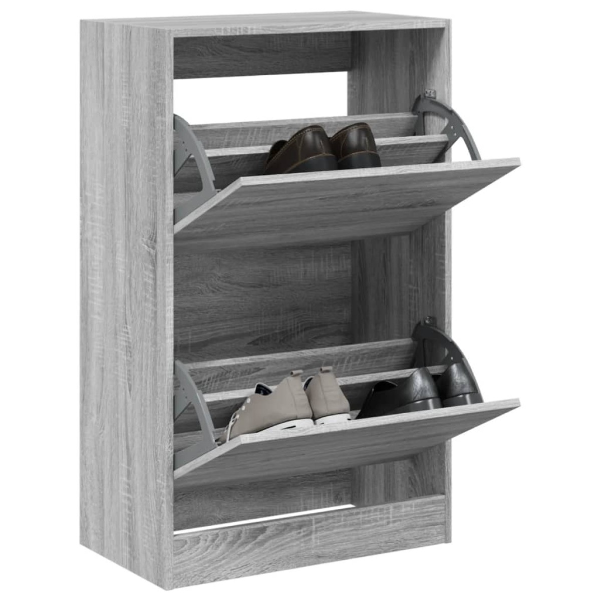 vidaXL Παπουτσοθήκη Γκρι Sonoma 60x34x96,5 εκ. από Επεξεργ. Ξύλο