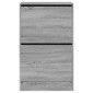 vidaXL Παπουτσοθήκη Γκρι Sonoma 60x34x96,5 εκ. από Επεξεργ. Ξύλο