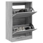 vidaXL Παπουτσοθήκη Γκρι Sonoma 60x34x96,5 εκ. από Επεξεργ. Ξύλο