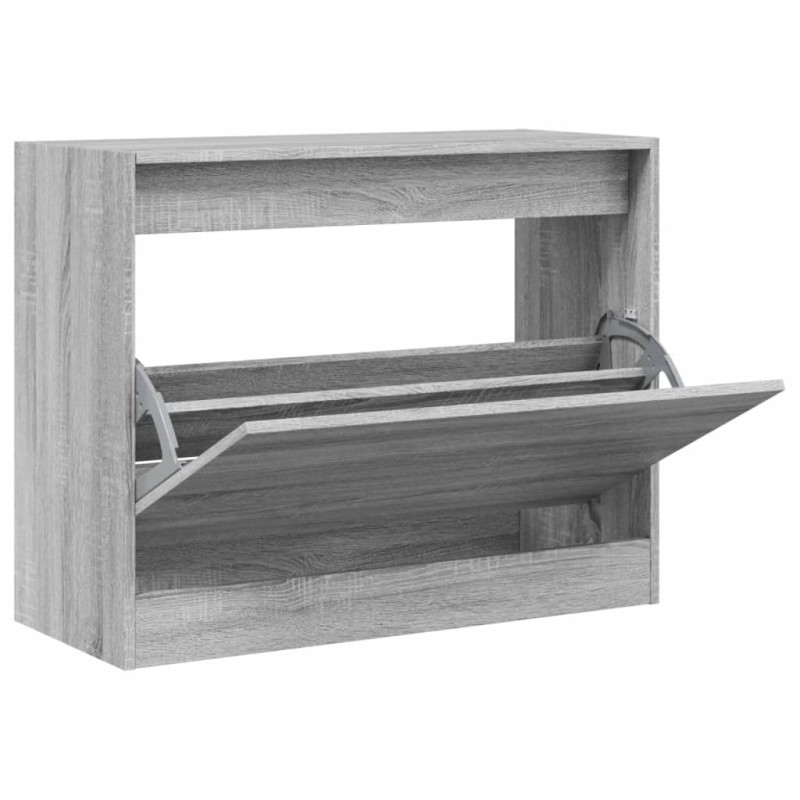 vidaXL Παπουτσοθήκη Γκρι Sonoma 80x34x63 εκ. από Επεξεργ. Ξύλο