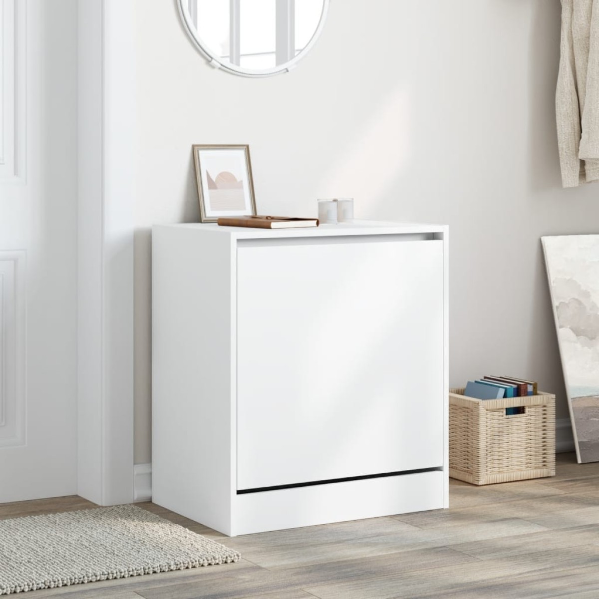 vidaXL Παπουτσοθήκη Λευκή 60x42x69 εκ. από Επεξεργασμένο Ξύλο