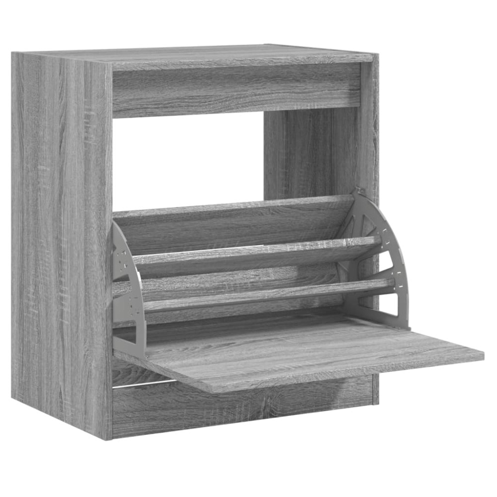 vidaXL Παπουτσοθήκη Γκρι Sonoma 60x42x69 εκ. από Επεξεργ. Ξύλο