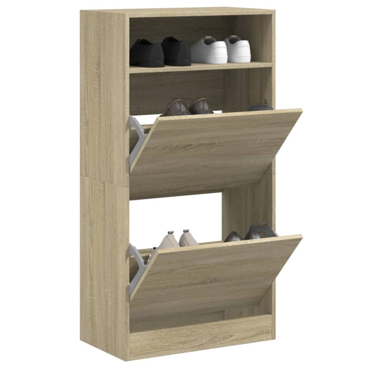 vidaXL Παπουτσοθήκη Sonoma Δρυς 60x34x116 εκ. από Επεξεργασμένο Ξύλο