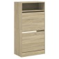 vidaXL Παπουτσοθήκη Sonoma Δρυς 60x34x116 εκ. από Επεξεργασμένο Ξύλο