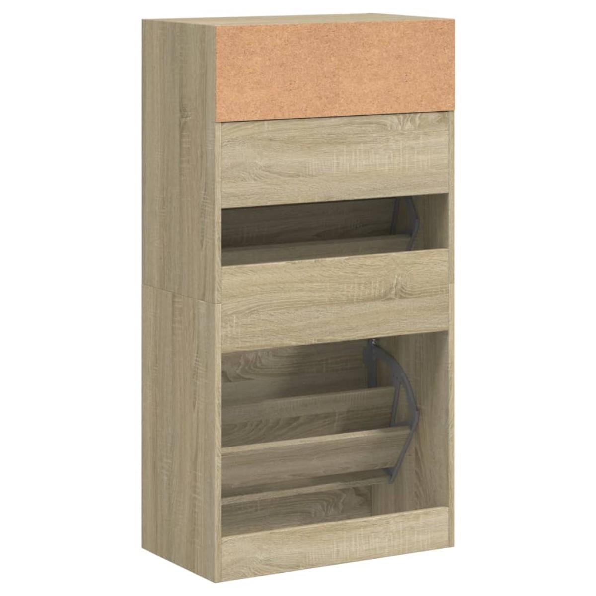 vidaXL Παπουτσοθήκη Sonoma Δρυς 60x34x116 εκ. από Επεξεργασμένο Ξύλο