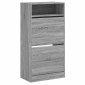 vidaXL Παπουτσοθήκη Γκρι Sonoma 60x34x116 εκ. από Επεξεργασμένο Ξύλο