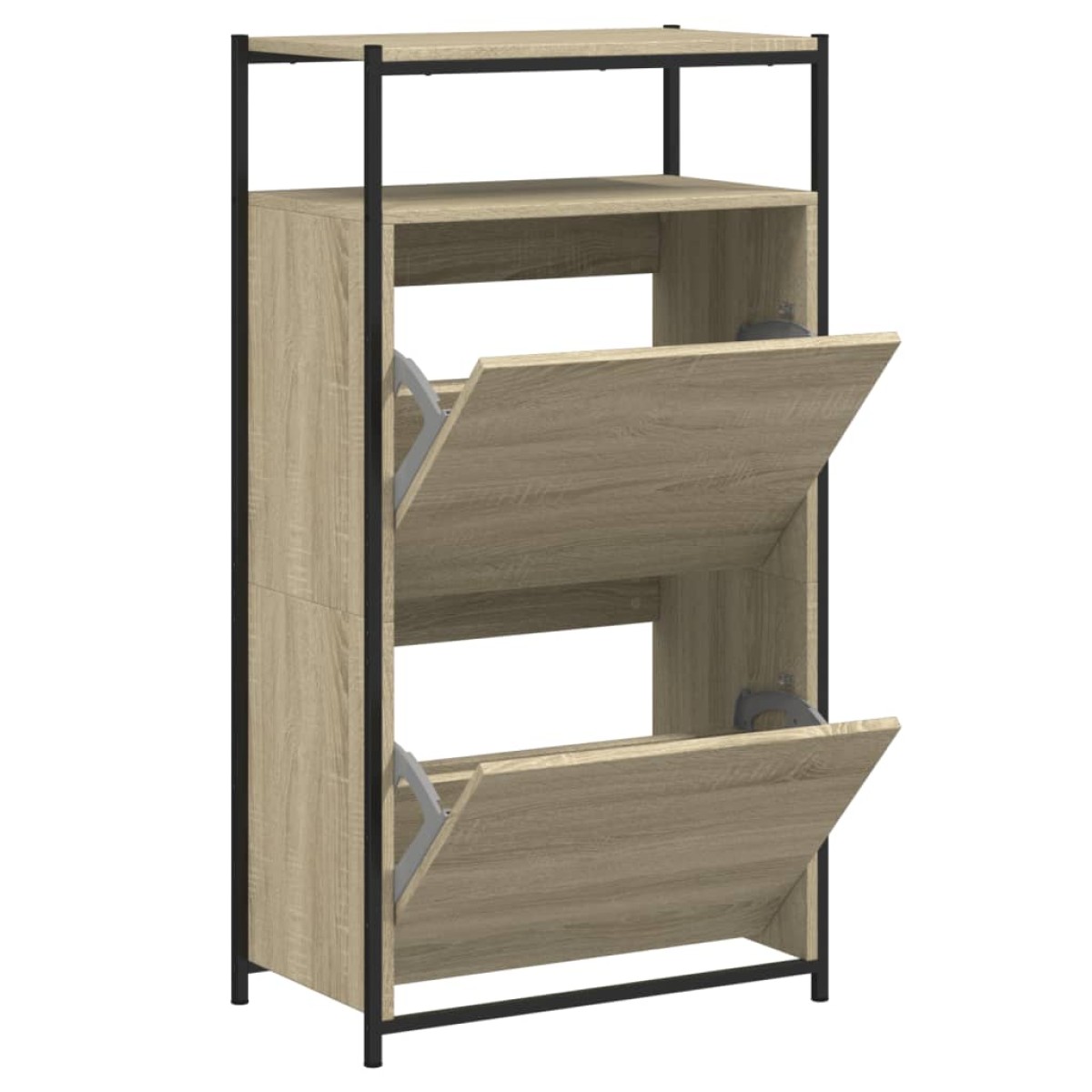 vidaXL Παπουτσοθήκη Sonoma Δρυς 60x34x112 εκ. από Επεξεργασμένο Ξύλο