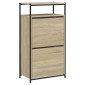 vidaXL Παπουτσοθήκη Sonoma Δρυς 60x34x112 εκ. από Επεξεργασμένο Ξύλο