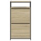 vidaXL Παπουτσοθήκη Sonoma Δρυς 60x34x112 εκ. από Επεξεργασμένο Ξύλο