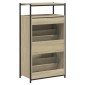 vidaXL Παπουτσοθήκη Sonoma Δρυς 60x34x112 εκ. από Επεξεργασμένο Ξύλο