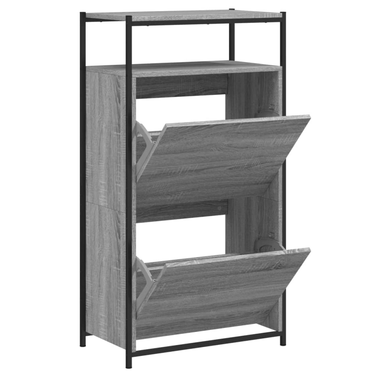 vidaXL Παπουτσοθήκη Γκρι Sonoma 60x34x112 εκ. από Επεξεργ. Ξύλο