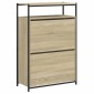 vidaXL Παπουτσοθήκη Sonoma Δρυς 75x34x112 εκ. από Επεξεργασμένο Ξύλο