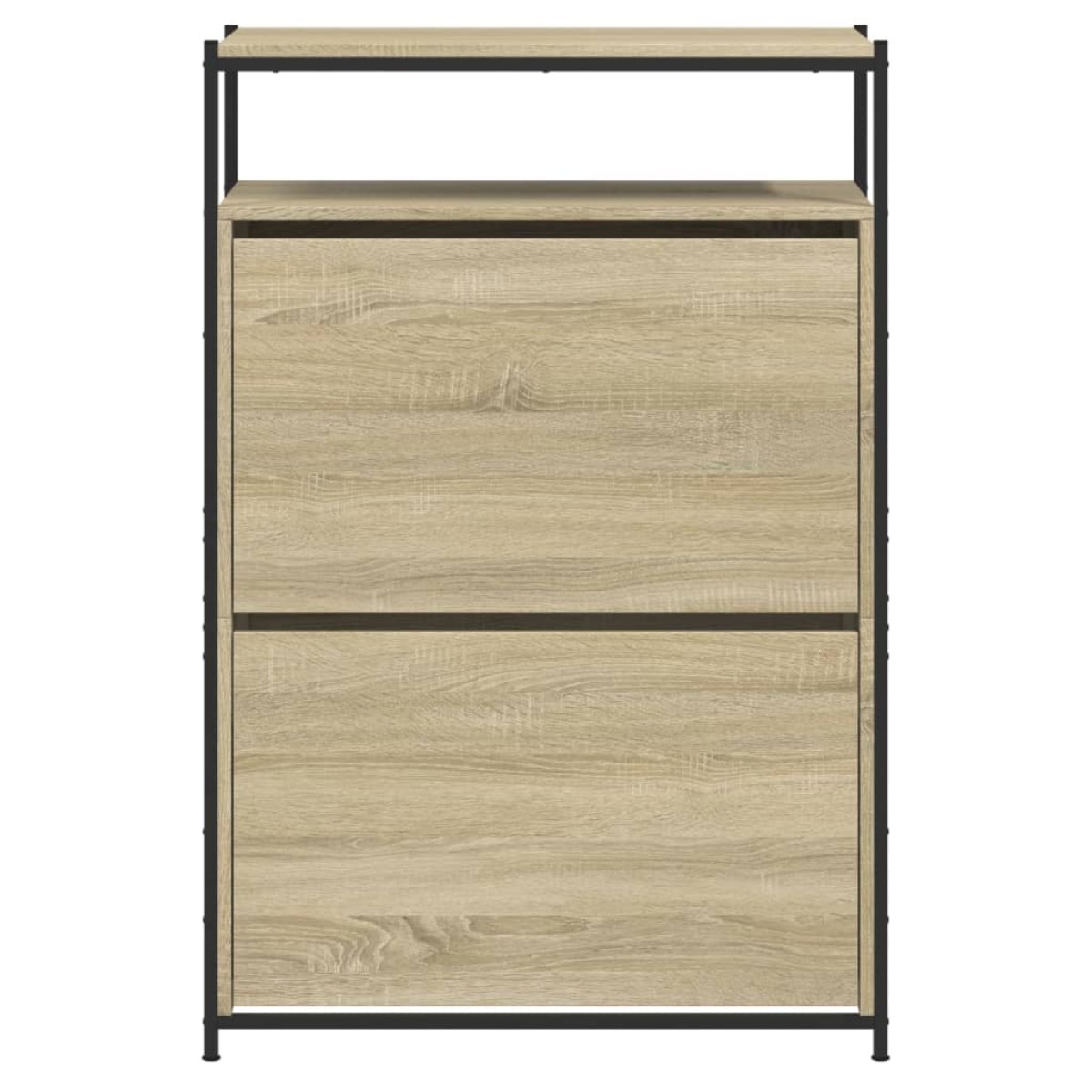 vidaXL Παπουτσοθήκη Sonoma Δρυς 75x34x112 εκ. από Επεξεργασμένο Ξύλο