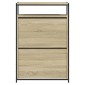 vidaXL Παπουτσοθήκη Sonoma Δρυς 75x34x112 εκ. από Επεξεργασμένο Ξύλο