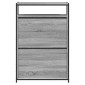 vidaXL Παπουτσοθήκη Γκρι Sonoma 75x34x112 εκ. από Επεξεργασμένο Ξύλο