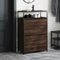 vidaXL Παπουτσοθήκη Καφέ Δρυς 75x34x112 εκ. από Επεξεργασμένο Ξύλο
