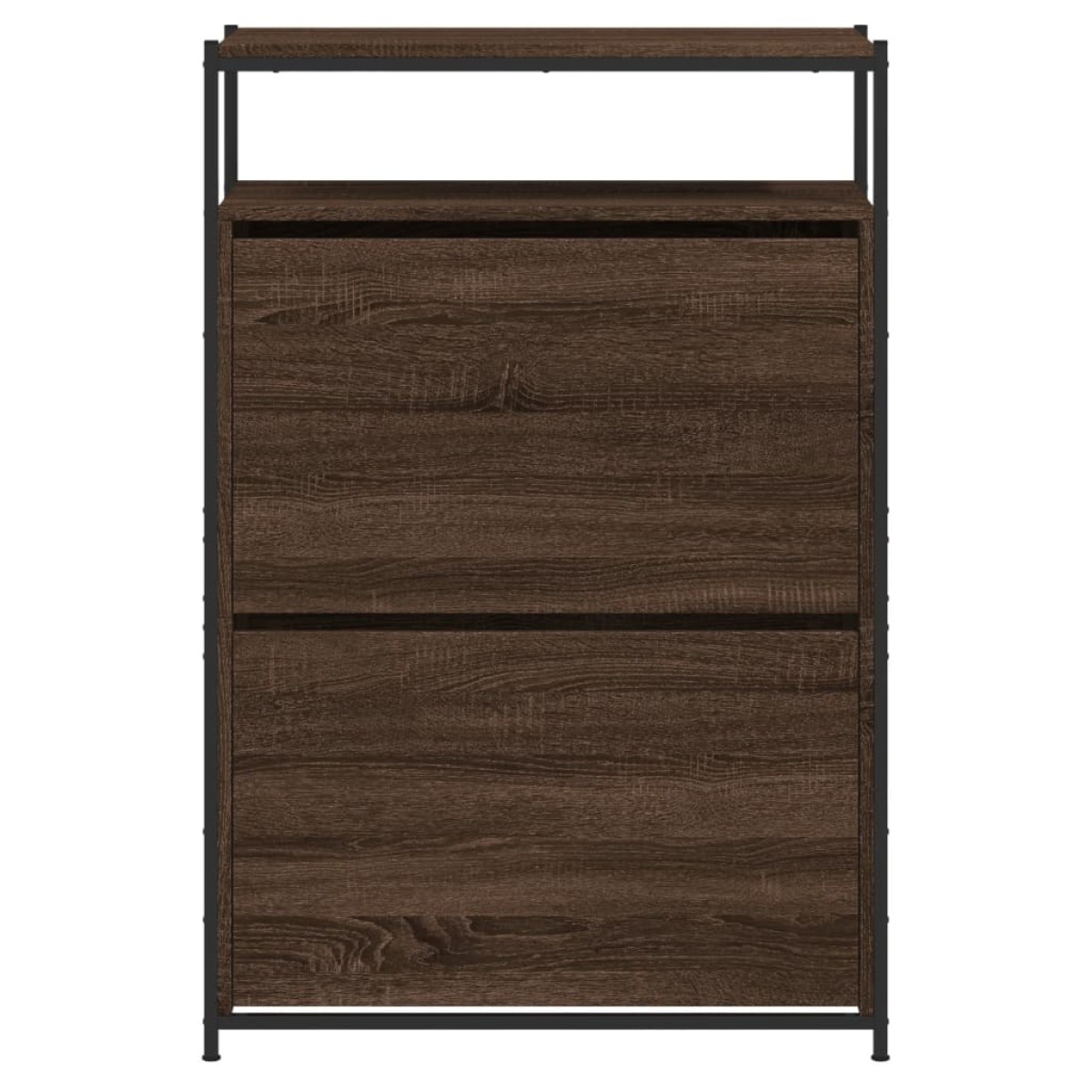 vidaXL Παπουτσοθήκη Καφέ Δρυς 75x34x112 εκ. από Επεξεργασμένο Ξύλο