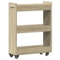 vidaXL Έπιπλο με Ρόδες Sonoma Δρυς 60x22x79 εκ. από Επεξεργασμένο Ξύλο