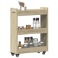 vidaXL Έπιπλο με Ρόδες Sonoma Δρυς 60x22x79 εκ. από Επεξεργασμένο Ξύλο