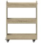 vidaXL Έπιπλο με Ρόδες Sonoma Δρυς 60x22x79 εκ. από Επεξεργασμένο Ξύλο