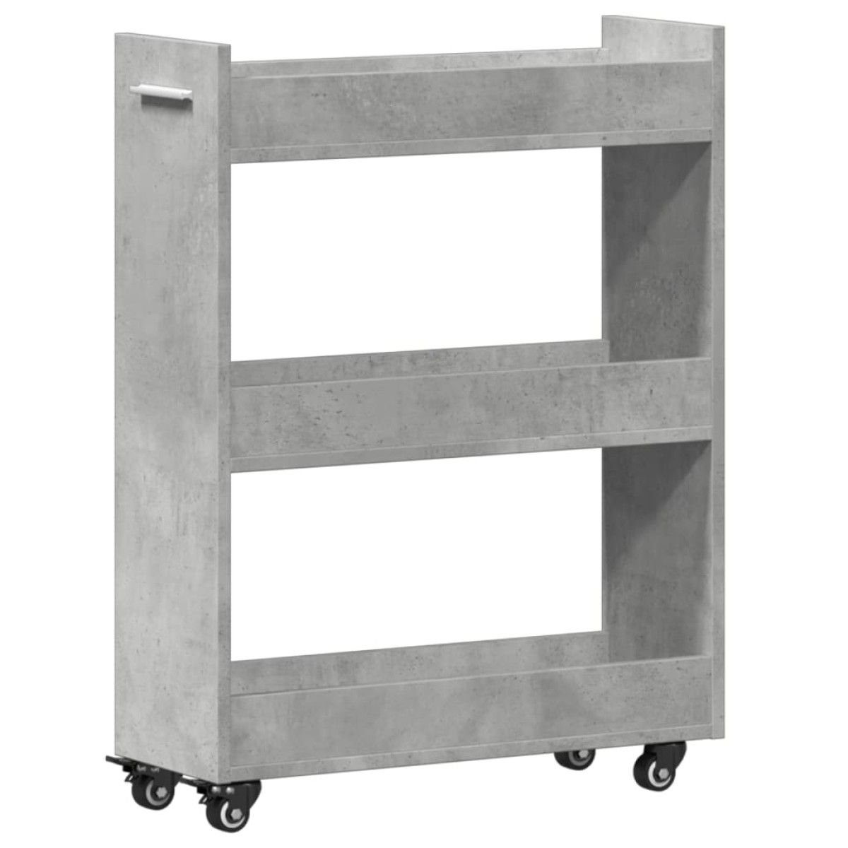 vidaXL Έπιπλο με Ρόδες Γκρι Σκυρ. 60x22x79 εκ. από Επεξεργασμένο Ξύλο