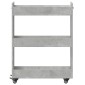 vidaXL Έπιπλο με Ρόδες Γκρι Σκυρ. 60x22x79 εκ. από Επεξεργασμένο Ξύλο