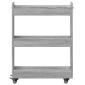 vidaXL Έπιπλο με Ρόδες Γκρι Sonoma 60x22x79 εκ. από Επεξεργασμένο Ξύλο