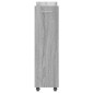 vidaXL Έπιπλο με Ρόδες Γκρι Sonoma 60x22x79 εκ. από Επεξεργασμένο Ξύλο