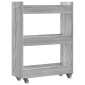 vidaXL Έπιπλο με Ρόδες Γκρι Sonoma 60x22x79 εκ. από Επεξεργασμένο Ξύλο
