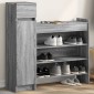 vidaXL Παπουτσοθήκη Γκρι Sonoma 100,5x28x100εκ. από Επεξεργασμένο Ξύλο