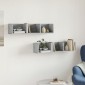 vidaXL Ντουλάπια Τοίχου 2 τεμ. Γκρι Σκυρ. 75x18x16,5 εκ. Επεξ. Ξύλο