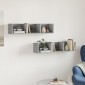 vidaXL Ντουλάπια Τοίχου 2 τεμ. Γκρι Sonoma 75x18x16,5 εκ. Επεξ. Ξύλο