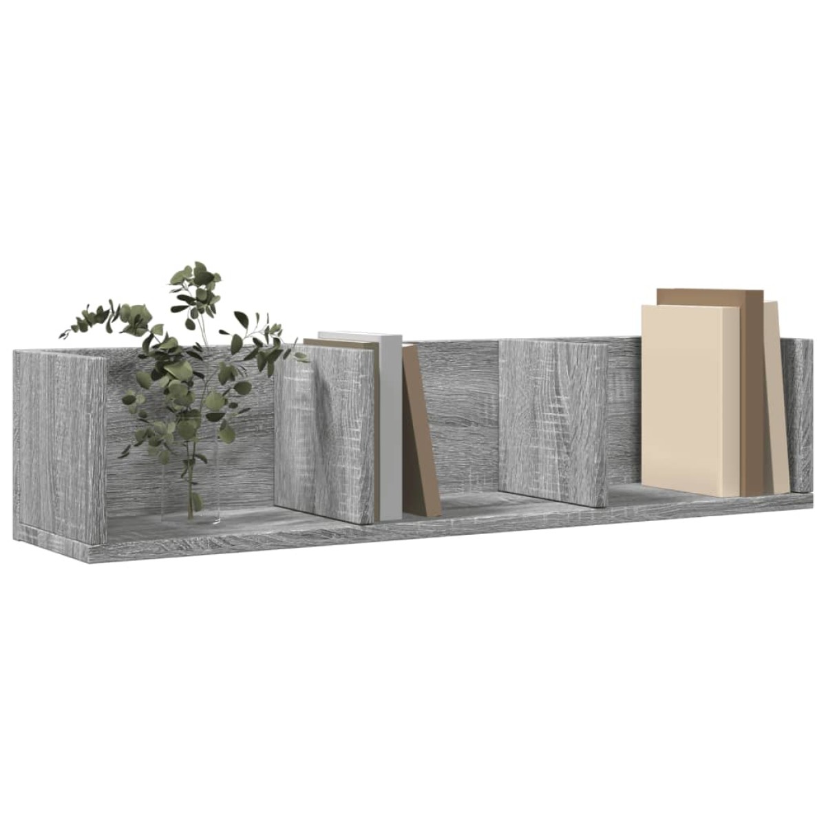 vidaXL Ντουλάπια Τοίχου 2 τεμ. Γκρι Sonoma 75x18x16,5 εκ. Επεξ. Ξύλο
