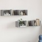 vidaXL Ντουλάπια Τοίχου 2 τεμ. Γκρι Sonoma 75x18x16,5 εκ. Επεξ. Ξύλο