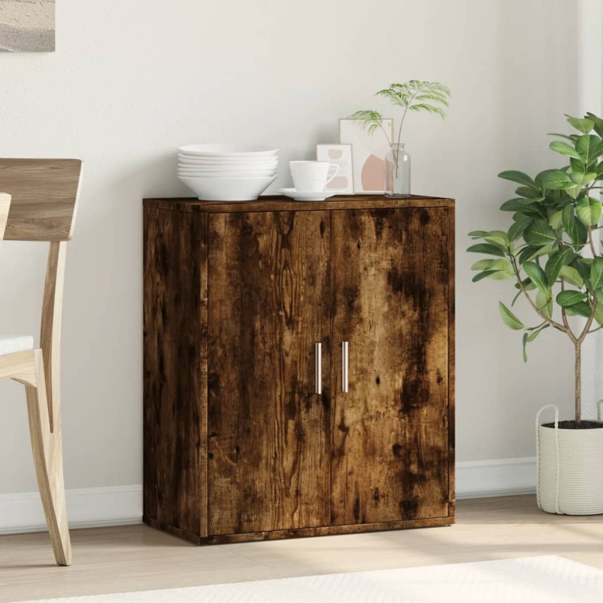 vidaXL Βοηθητικό Ντουλάπι Καπνιστή Δρυς 60x31x70εκ. Επεξεργασμένο Ξύλο