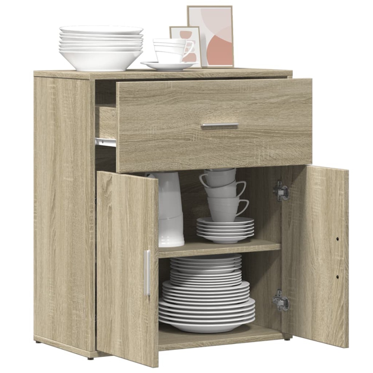 vidaXL Βοηθητικό Ντουλάπι Sonoma Δρυς 60x31x70 εκ. Επεξεργασμένο Ξύλο