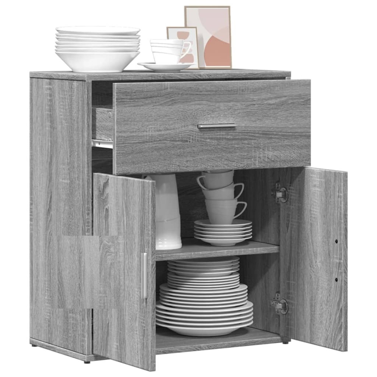 vidaXL Βοηθητικό Ντουλάπι Γκρι Sonoma 60x31x70 εκ. Επεξεργασμένο Ξύλο