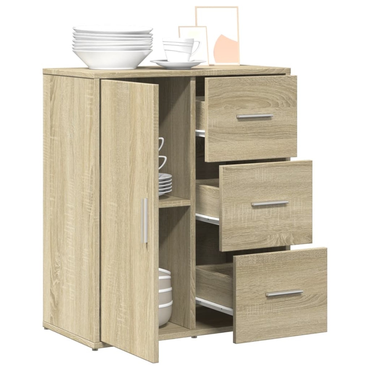 vidaXL Βοηθητικό Ντουλάπι Sonoma Δρυς 60x31x70 εκ. Επεξεργασμένο Ξύλο