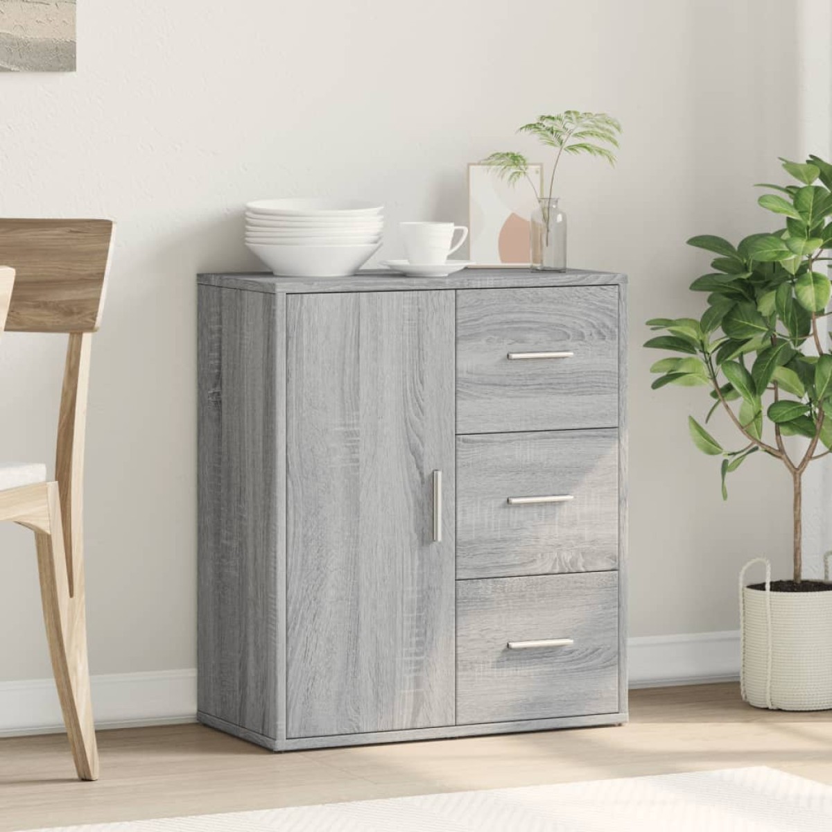 vidaXL Βοηθητικό Ντουλάπι Γκρι Sonoma 60x31x70 εκ. Επεξεργασμένο Ξύλο