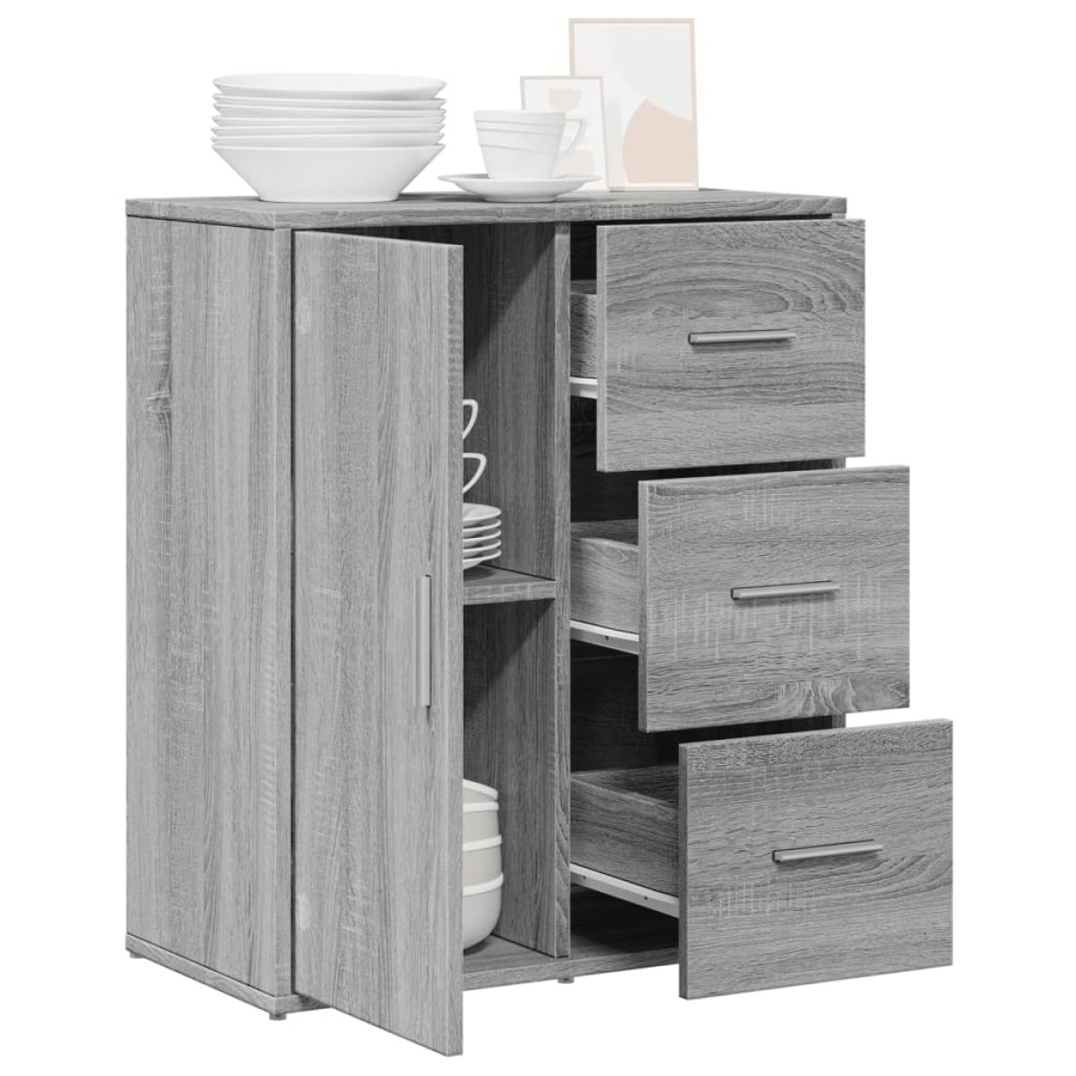 vidaXL Βοηθητικό Ντουλάπι Γκρι Sonoma 60x31x70 εκ. Επεξεργασμένο Ξύλο