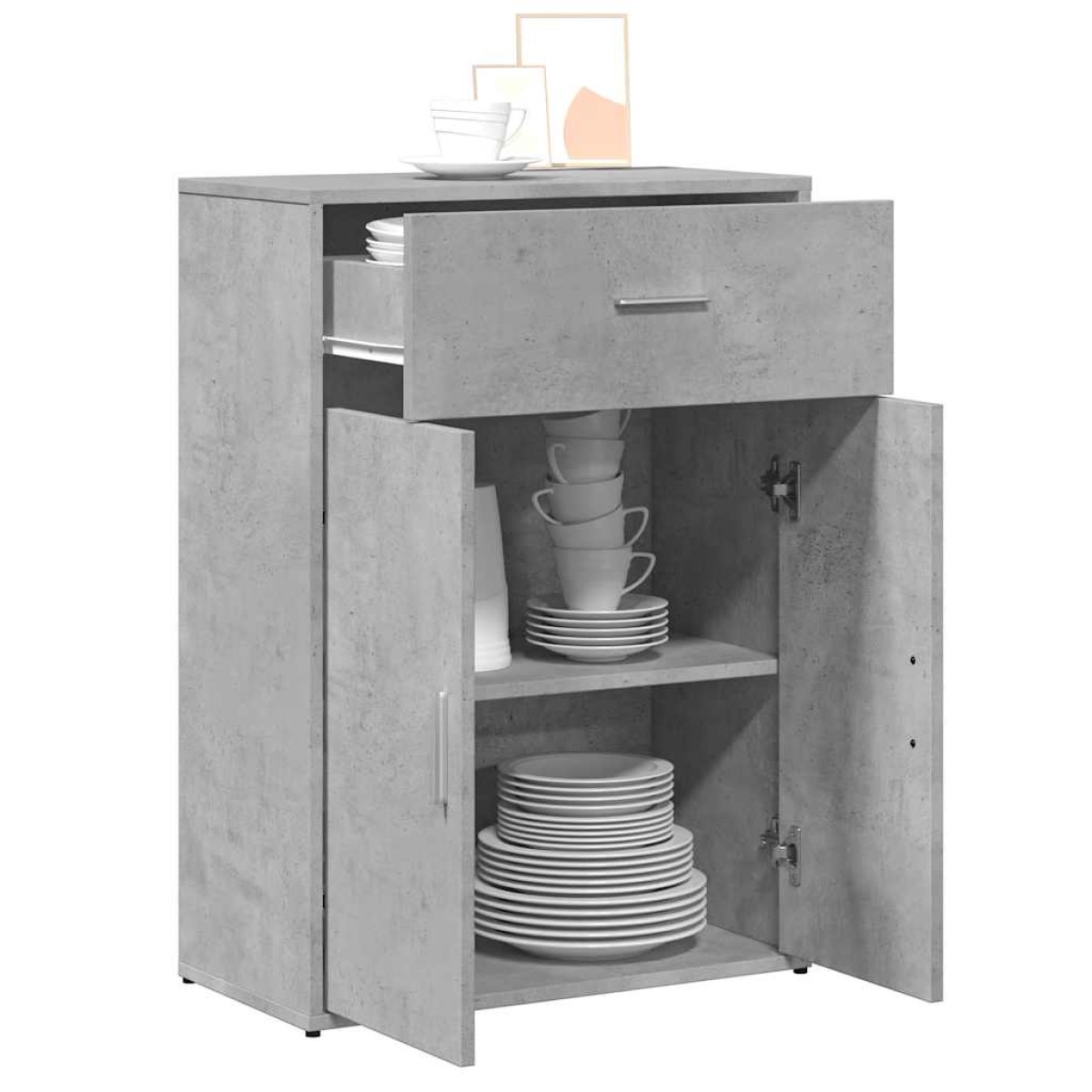 vidaXL Ντουλάπι Γκρι Σκυροδέματος 60x30x84 εκ. Επεξεργασμένο Ξύλο