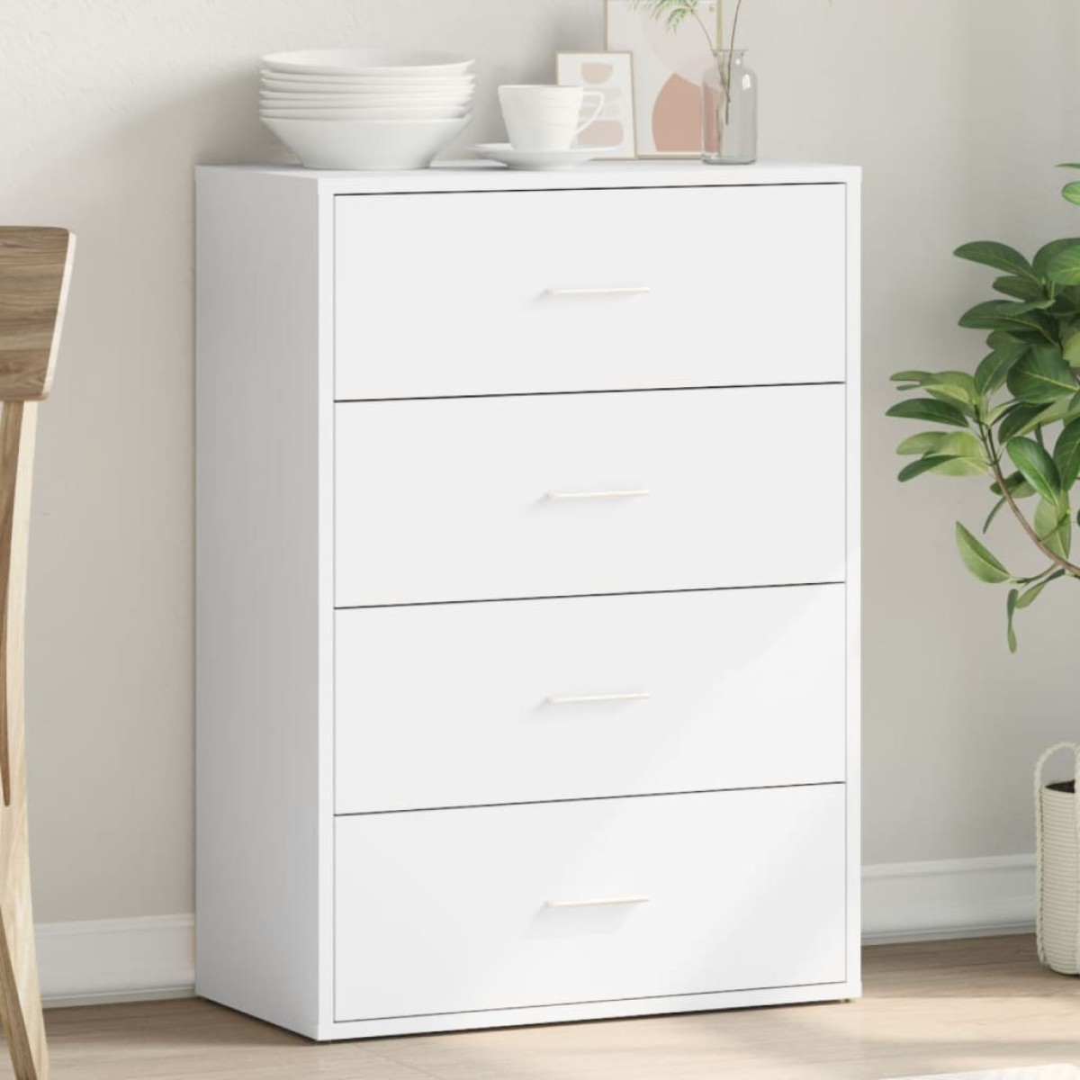 vidaXL Βοηθητικό Ντουλάπι Λευκό 60x31x84 εκ. από Επεξεργασμένο Ξύλο