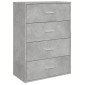 vidaXL Ντουλάπι Γκρι Σκυροδέματος 60x31x84 εκ. Επεξεργασμένο Ξύλο