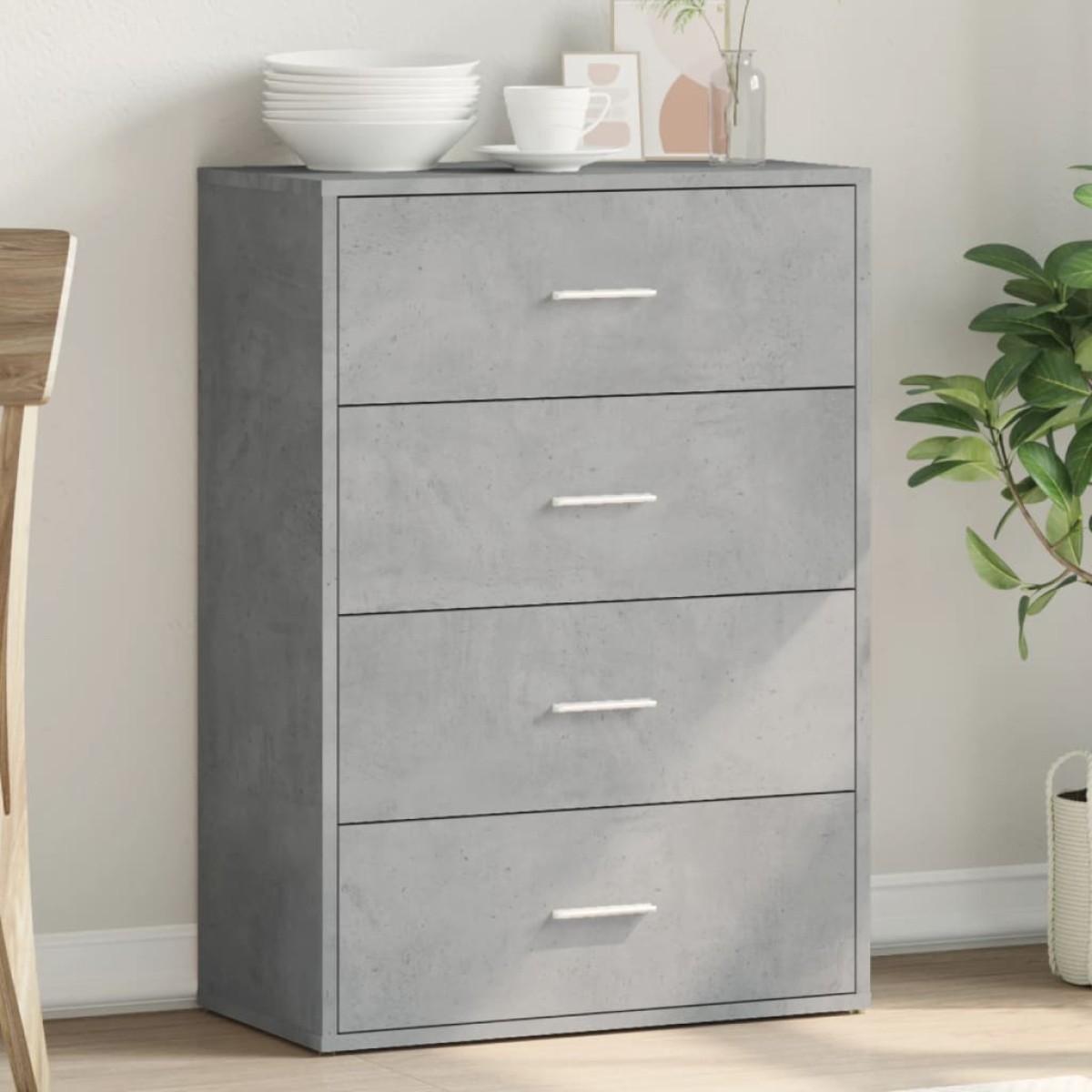 vidaXL Ντουλάπι Γκρι Σκυροδέματος 60x31x84 εκ. Επεξεργασμένο Ξύλο