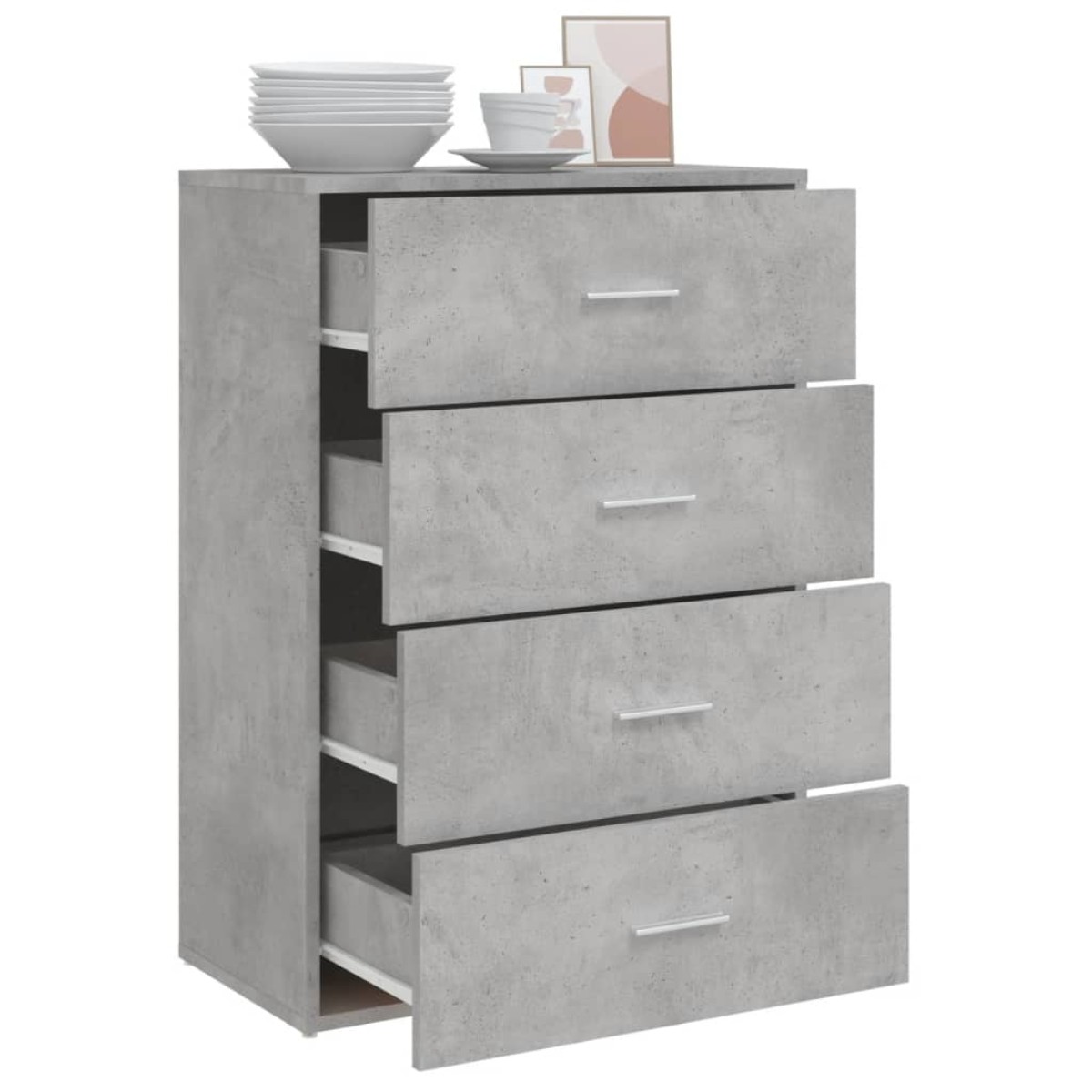 vidaXL Ντουλάπι Γκρι Σκυροδέματος 60x31x84 εκ. Επεξεργασμένο Ξύλο