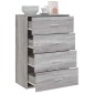 vidaXL Μπουφές Γκρι Sonoma 60x31x84 εκ. από Επεξεργασμένο Ξύλο